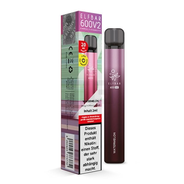 Elf Bar 600 V2 - Einweg E-Zigarette - Watermelon - 20mg