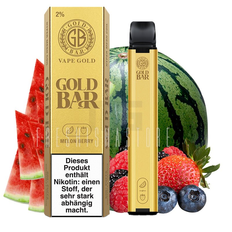 Goldbar - Einweg E - Zigarette - Melon Berry - 20mg