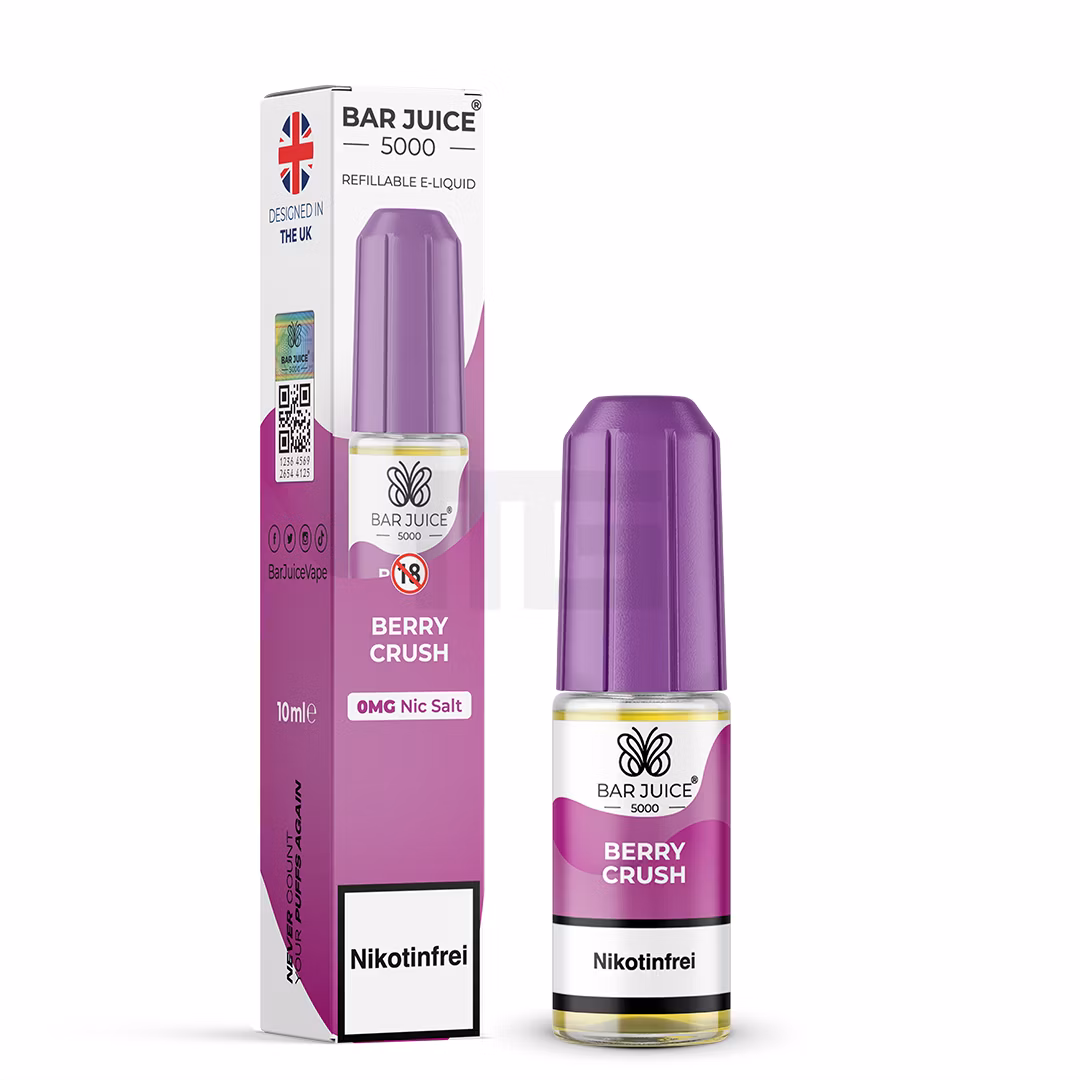 Bar Juice - 5000 - Berry Crush | Inhalt : 10ml | Nikotinsalz-Stärke : 0mg | Paketgröße : 1er Packung