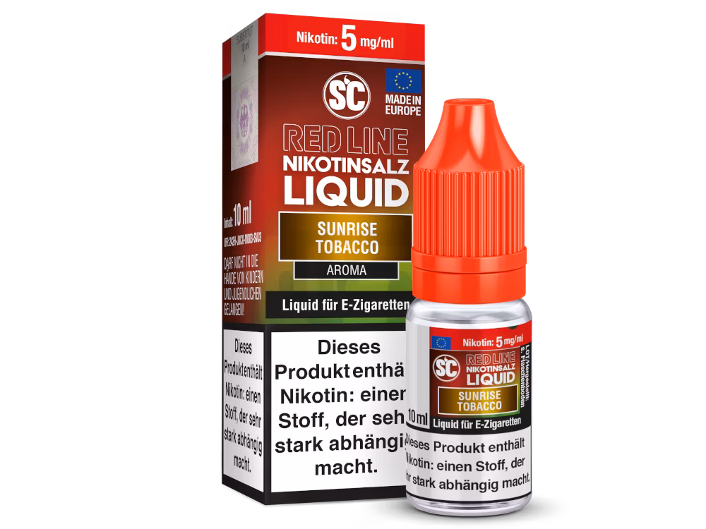 SC Red Line - Nikotinsalzliquid - 10ml - 5mg - Sunrise Tobacco SC Red Line - Nikotinsalzliquid - 10ml - 5mg - Sunrise Tobacco