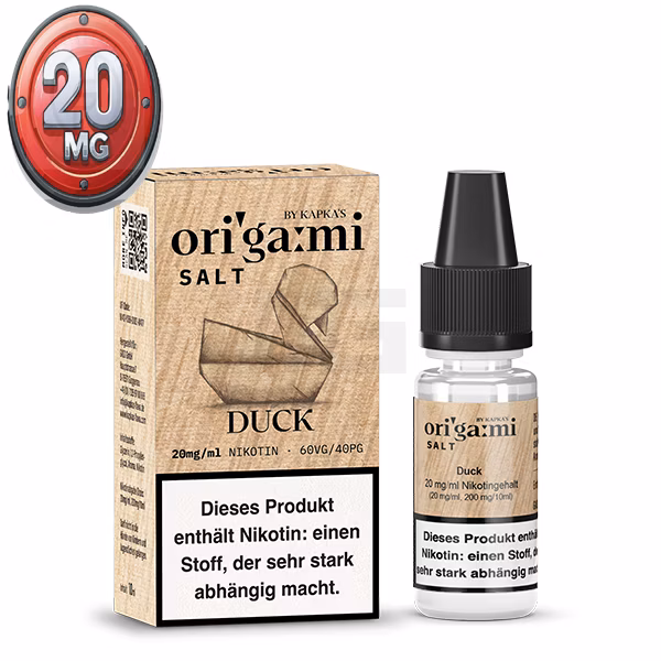 origami-by-kapkas-duck-nic-salz-liquid-20mg-package ORIGAMI by Kapkas - Duck - Nikotinsalz Liquid - 10ml - 20mg
