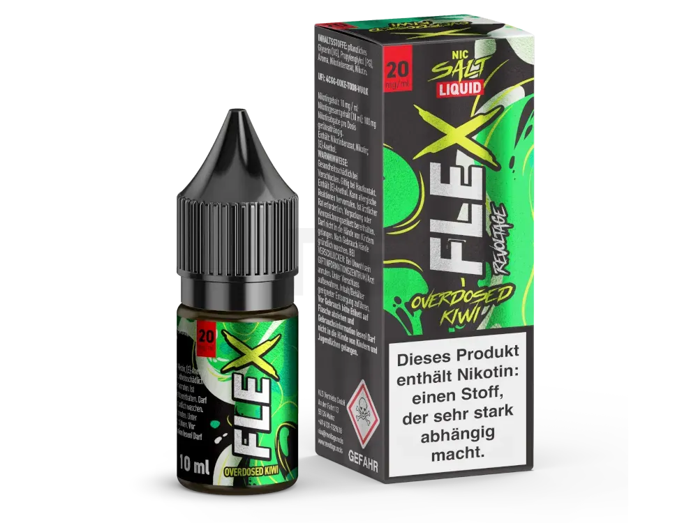 Revoltage - Flex - Nikotinsalzliquid - 10ml - Kiwi - 20mg Revoltage - Flex - Nikotinsalzliquid - 10ml - Kiwi - 20mg