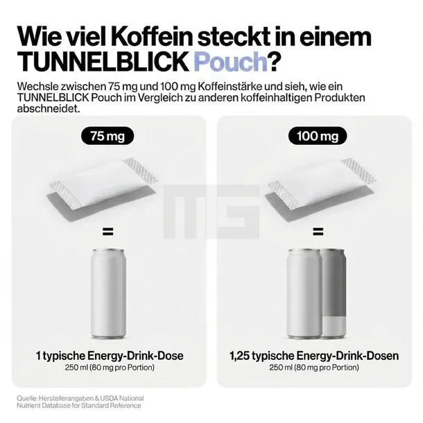 FGN - Tunnelblick - Focus - Koffein Pouches - Blueberry - 75mg FGN - Tunnelblick - Focus - Koffein Pouches - Blueberry - 75mg