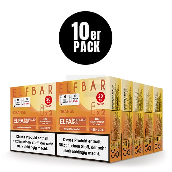 Elfbar - ELFA - Prefilled Pod - 2ml - 2er Pack - Orange
