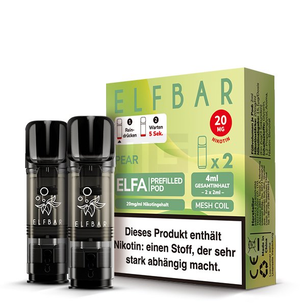 Elfbar - ELFA - Prefilled Pod - 2ml - 2er Pack - Pear