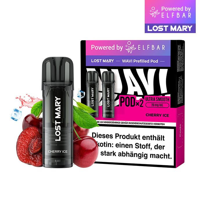 Lost Mary - Wavi - Prefilled Pods - Cherry Ice - 20mg Lost Mary - Wavi - Prefilled Pods - Cherry Ice - 20mg