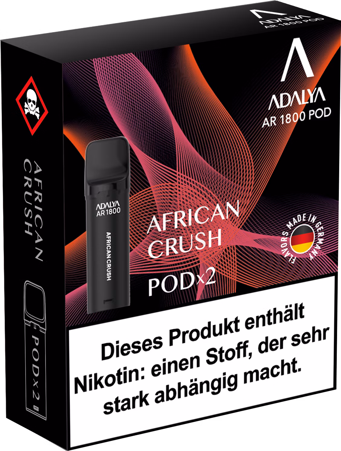 Adalya - Alpha Prefilled Pod - 2ml - 2er Pack - African Crush Adalya - Alpha Prefilled Pod - 2ml - 2er Pack - African Crush