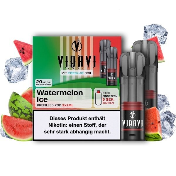 VIDAVI - Prefilled Pod - 2ml - 2er Pack - Watermelon Ice VIDAVI - Prefilled Pod - 2ml - 2er Pack - Watermelon Ice