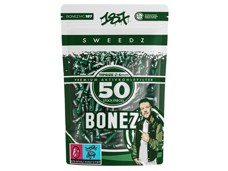 187 Straßenbande - Sweedz - Aktivkohlefilter - Ø 6mm - 50 Stück - Bonez MC