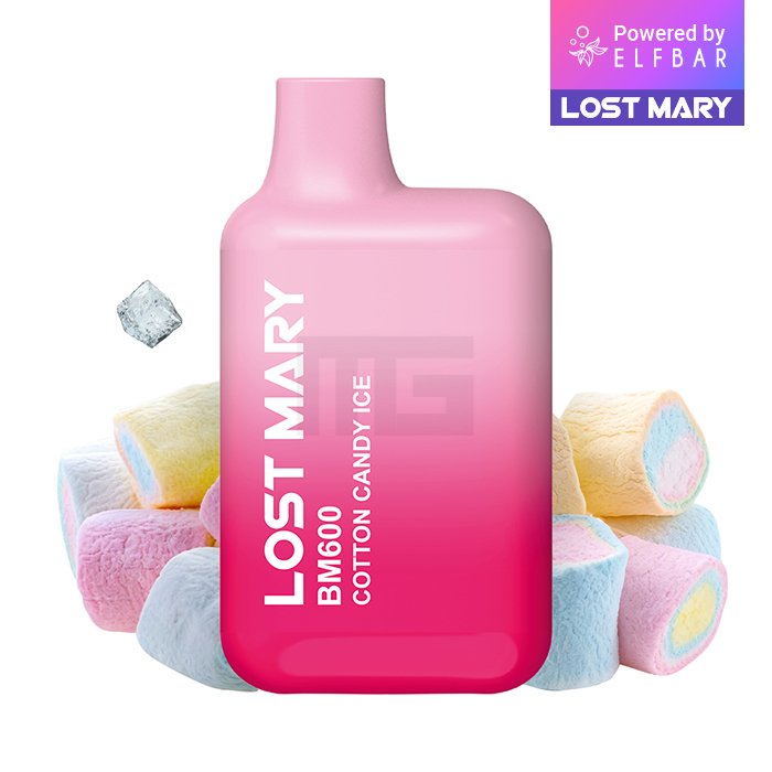 Lost Mary - BM600 - Einweg E-Zigarette - Cotton Candy Ice - 20mg - 1er Packung Lost Mary - BM600 - Einweg E-Zigarette - Cotton Candy Ice - 20mg - 1er Packung