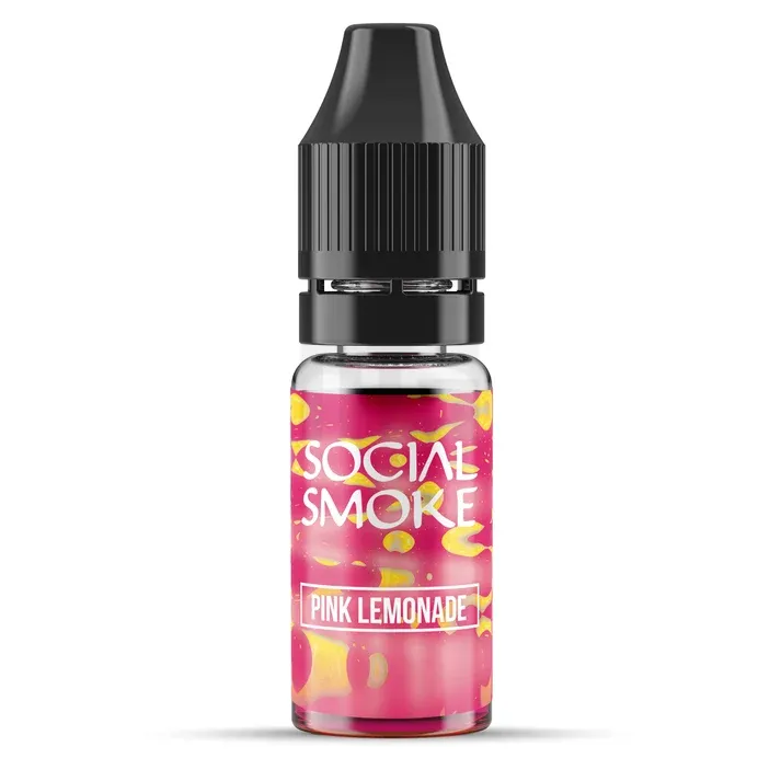 Social Smoke - Nikotinsalz Liquid - 10ml - Pink Lemonade | Nikotinsalz-Stärke : 10mg | Paketgröße : 1er Packung
