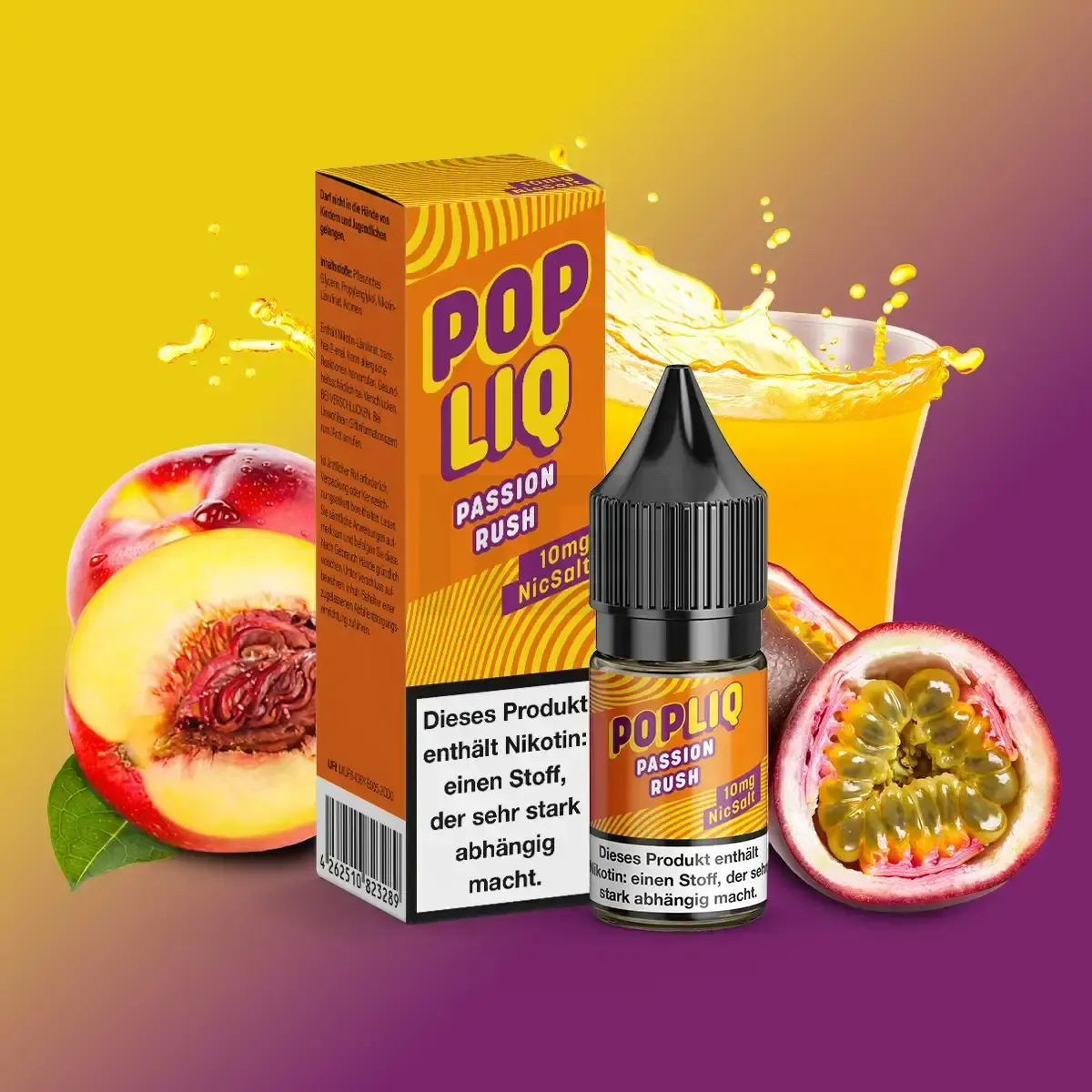 PopLiq Nikotinsalz-Liquid Passion Rush 10ml 10mg