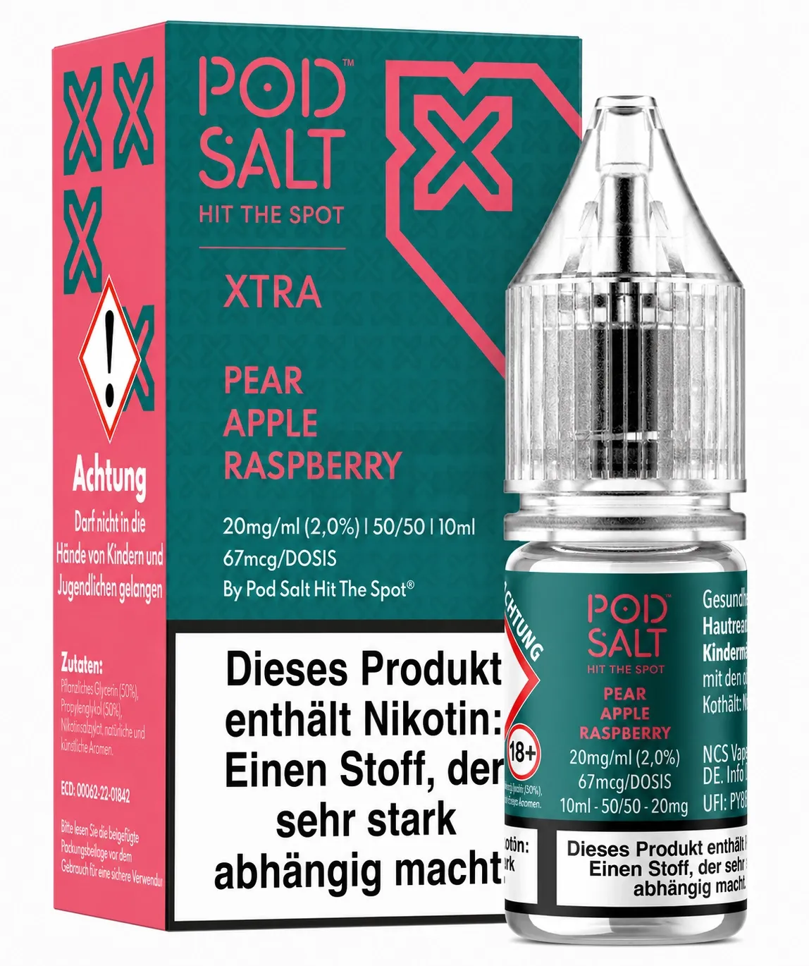 Pod Salt - Xtra - Pear Apple Raspberry - Nikotinsalz-Liquid - 10ml - 20mg