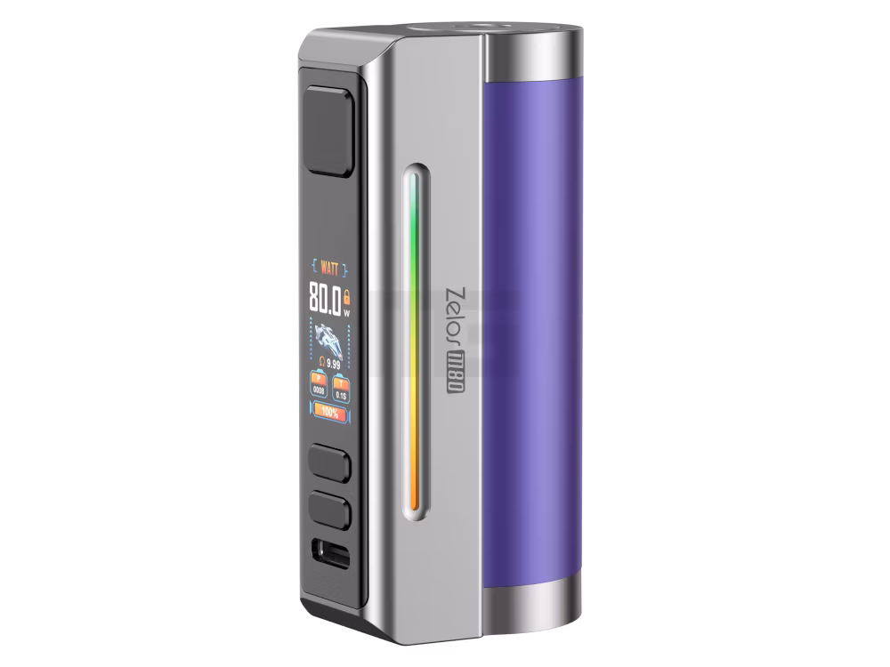 Aspire - Zelos M80 - Akkuträger - 2600 mAh - Lila Silber | Paketgröße : 1er Packung