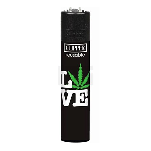 clipper-feuerzeug-weed-slogan-1v4-wiederverwendbar Clipper - Feuerzeug - Weed Slogan - 1v4 Love - wiederverwendbar