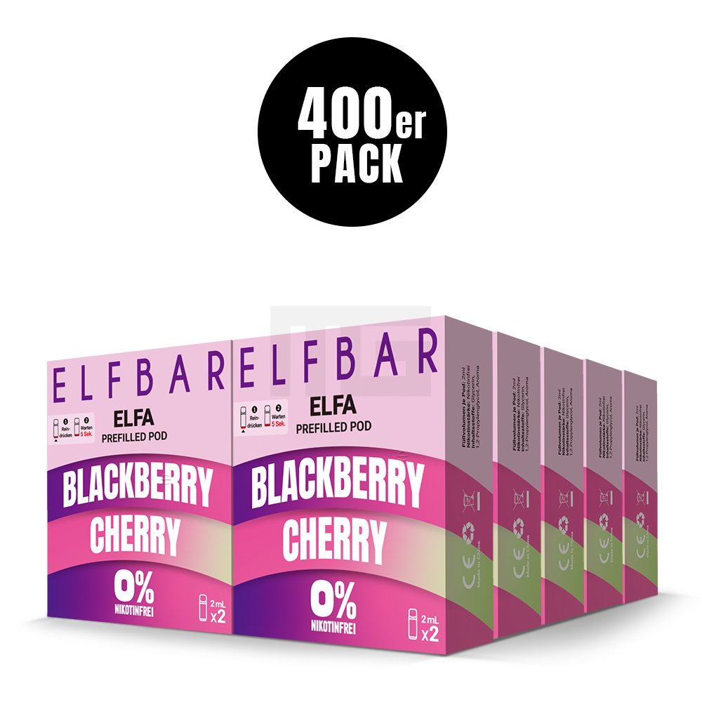 Elfbar - ELFA - Prefilled Pod - 2ml - 2er Pack - Nikotinfrei - Blackberry Cherry