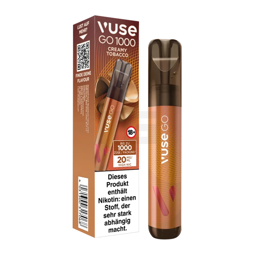 Vuse - Go 1000 - Einweg E-Zigarette - Creamy Tobacco | Nikotinsalz-Stärke : 20mg