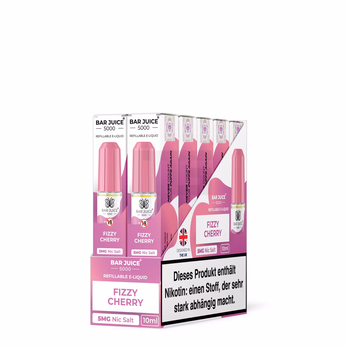 Bar Juice - 5000 - Fizzy Cherry | Inhalt : 10ml | Nikotinsalz-Stärke : 5mg | Paketgröße : 1er Packung Bar Juice - 5000 - Fizzy Cherry | Inhalt : 10ml | Nikotinsalz-Stärke : 5mg | Paketgröße : 1er Packung