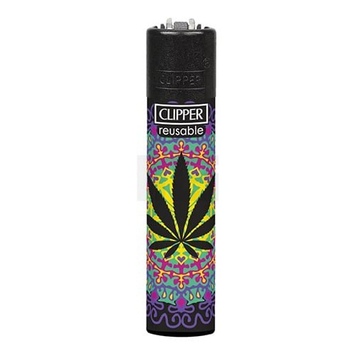 clipper-feuerzeug-neon-leaves-2v4-wiederverwendbar Clipper - Feuerzeug - Neon Leaves - 2v4 - wiederverwendbar