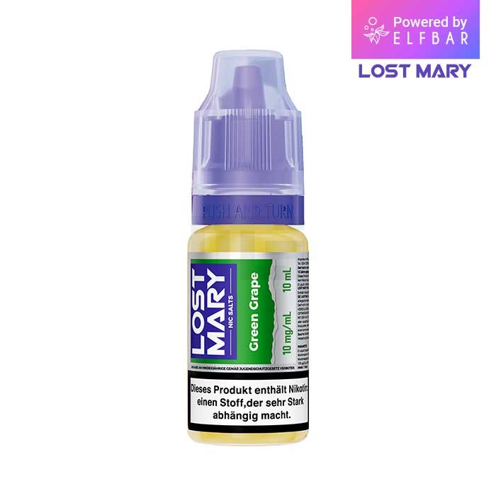 Lost Mary Nikotinsalz-Liquid - Green Grape | Nikotinsalz-Stärke : 10mg Lost Mary Nikotinsalz-Liquid - Green Grape | Nikotinsalz-Stärke : 10mg