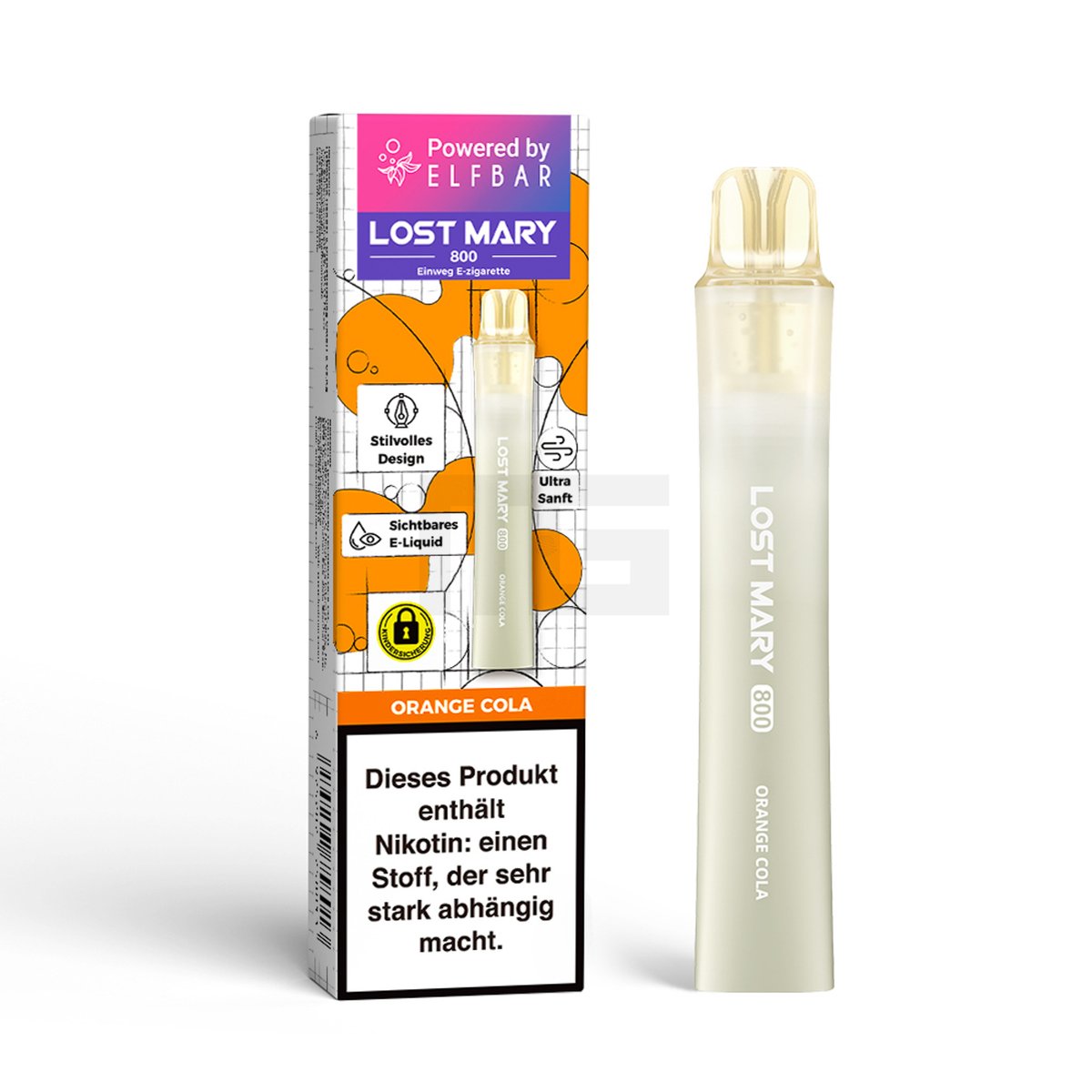 Lost Mary - LM800 - Einweg E-Zigarette - Orange Cola - 20mg