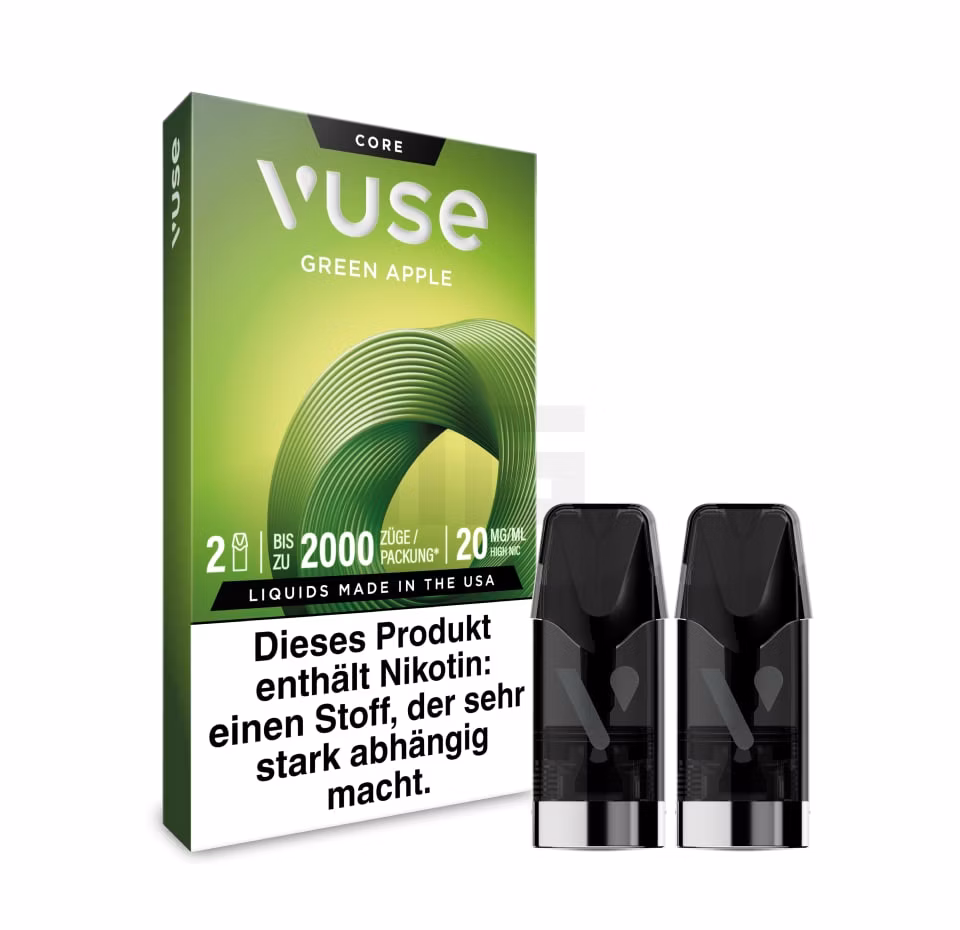 Vuse - Prefilled Pods - Green Apple | Nikotinsalz-Stärke : 20mg