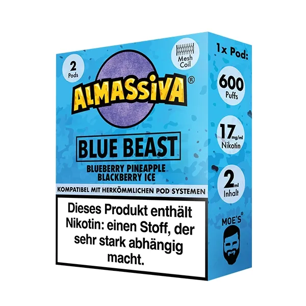 Al Massiva - Prefilled Pod - 2ml - 2er Pack - Blue Beast