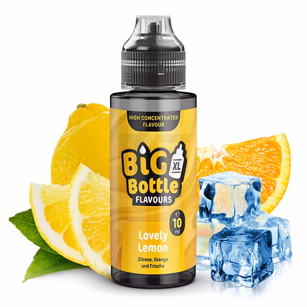 Big Bottle - Aroma - 10ml - Lovely Lemon | Inhalt : 10ml | Nikotinstärke : 0mg | Paketgröße : 1er Packung Big Bottle - Aroma - 10ml - Lovely Lemon | Inhalt : 10ml | Nikotinstärke : 0mg | Paketgröße : 1er Packung