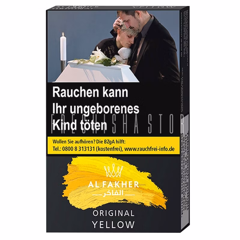 al-fakher-yellow-25g-shisha-tabak Al Fakher Tobacco - Yellow - 25g