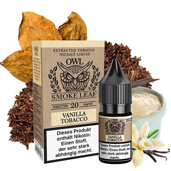 owl-smoke-leaf-vanilla-tobacco-10ml-20mg-1 OWL Smoke Leaf - Vanilla Tobacco - Nikotinsalz Liquid - 10ml - 20mg