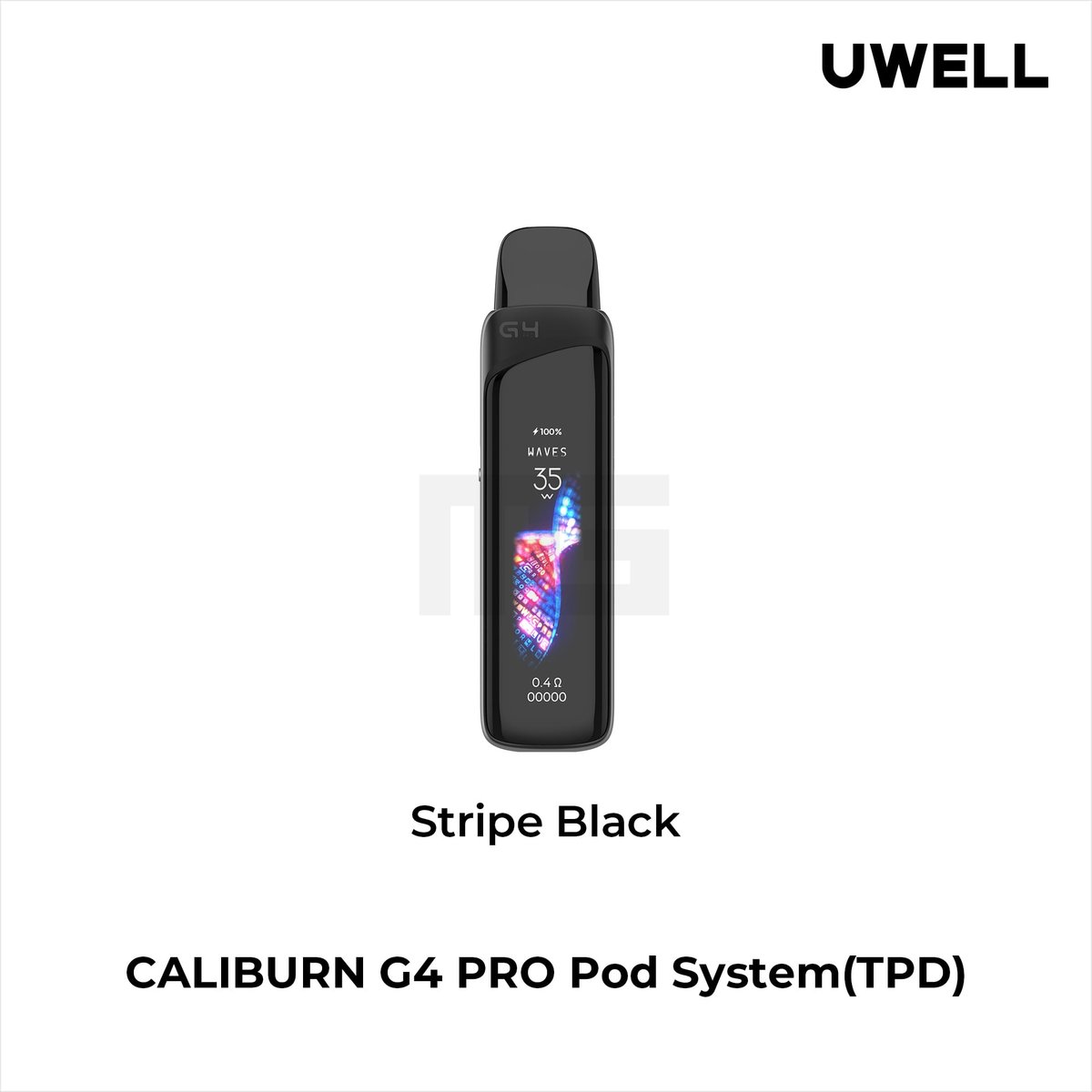 Uwell - Caliburn G4 Pro - Pod Kit - Stripe Black Uwell - Caliburn G4 Pro - Pod Kit - Stripe Black