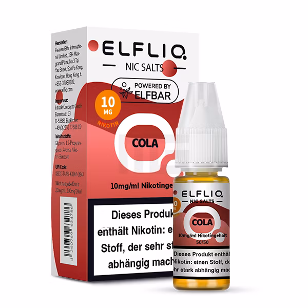 elfbar-elfliq-cola-nikotinsalz-liquid-6 Elfbar - ElfLiq - 10ml - Cola | Nikotinsalz-Stärke : 10mg