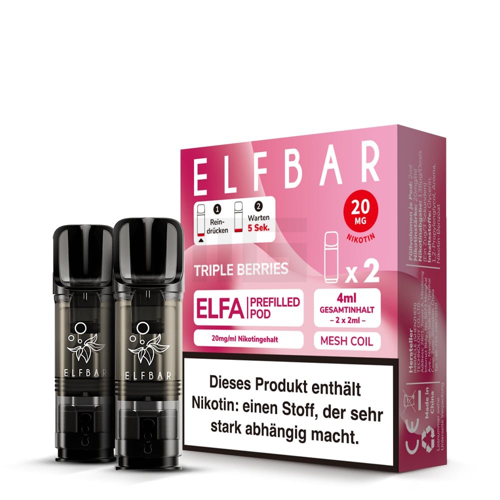 Elfbar - ELFA - Prefilled Pod - 2ml - 2er Pack - Triple Berries