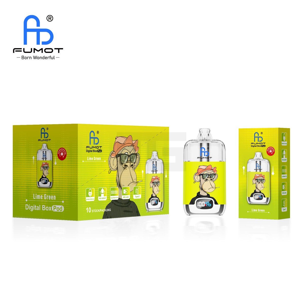 RandM - Digital Box - Pod Kit - Lime Green