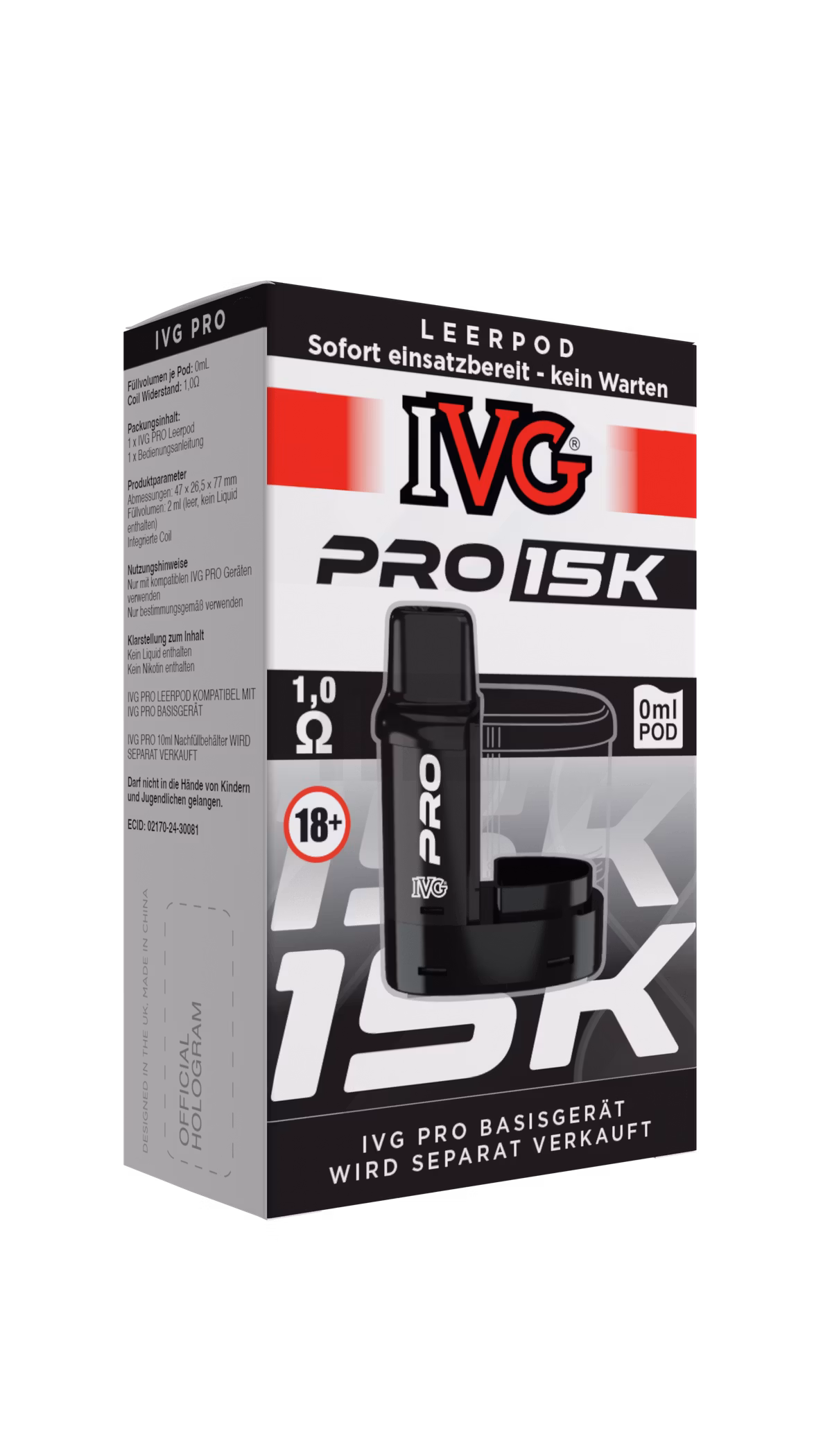 IVG - Pro 15K - Leerpod - 0.8 Ohm