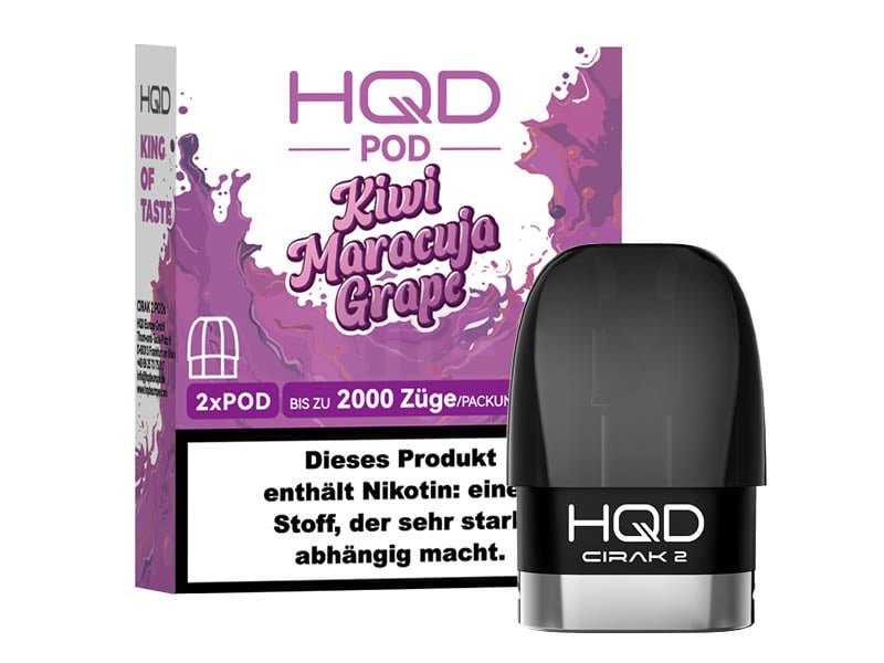 HQD - Cirak 2 - Prefilled Pods - Kiwi Maracuja Grape - 18mg - 2ml - 2er Pack