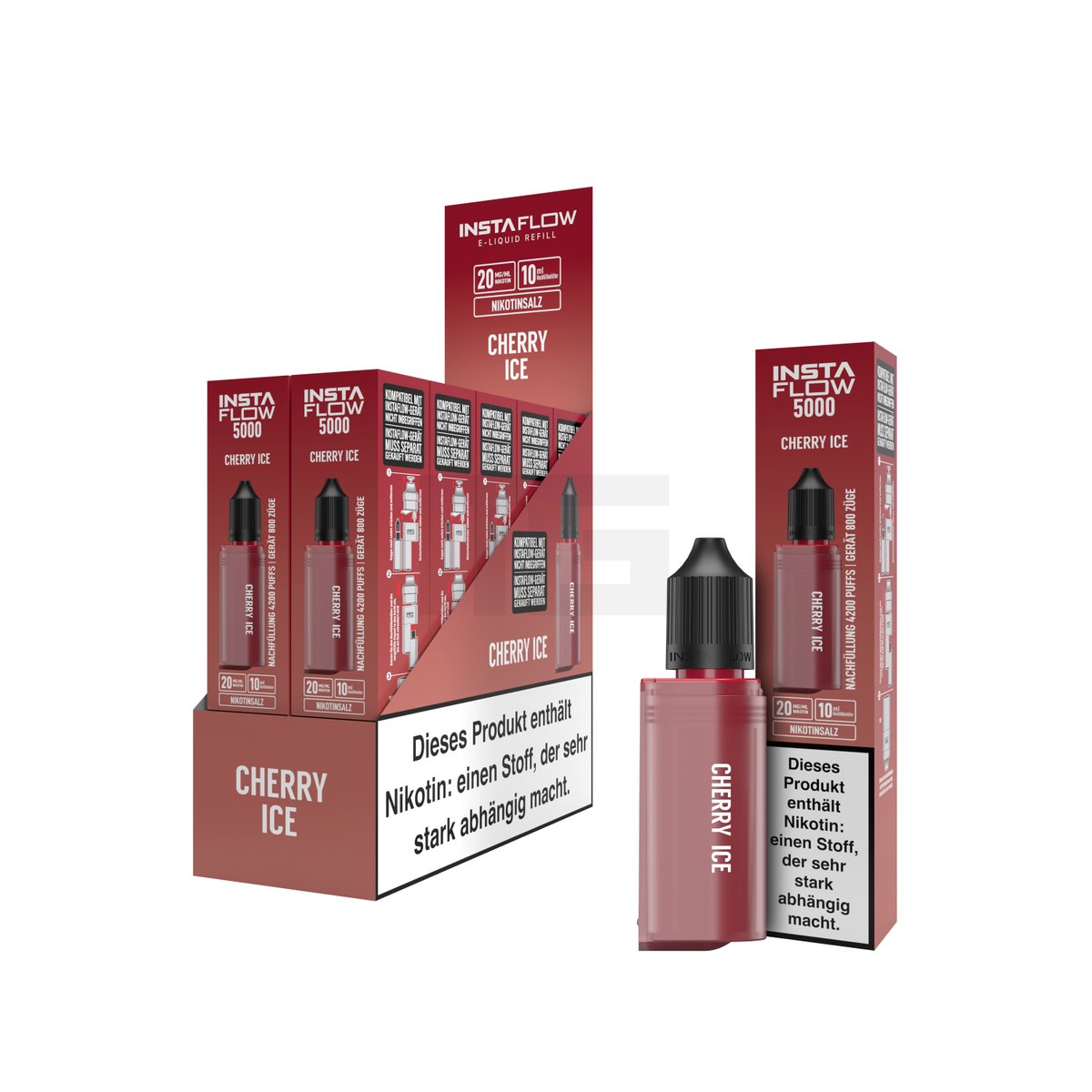 INSTAFLOW 5000 - Nachfülbehälter - Cherry Ice - 10ml - 20mg