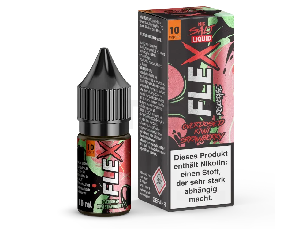 Revoltage - Flex - Nikotinsalzliquid - 10ml - Kiwi Strawberry - 10mg Revoltage - Flex - Nikotinsalzliquid - 10ml - Kiwi Strawberry - 10mg