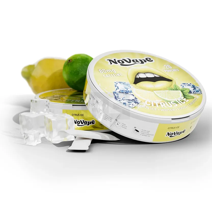 NoVape - Koffein Pouches - Citrus Ice - 80mg - 20 Stück