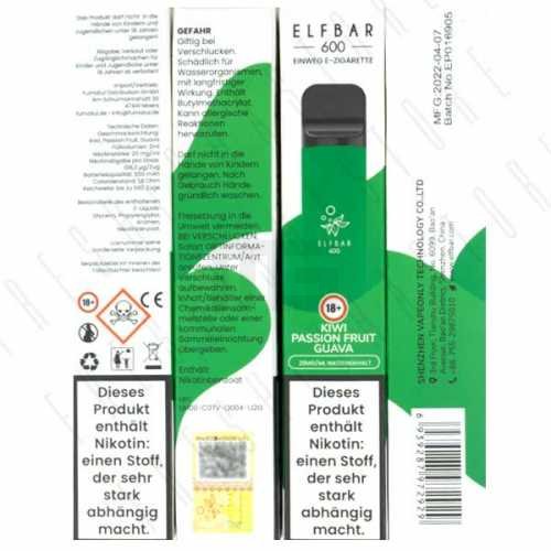 Elf Bar 600 - Kiwi Passion Fruit Guava