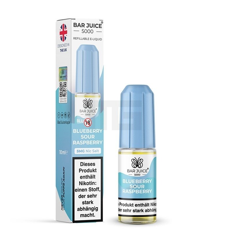 Bar Juice 5000 - Nikotinsalz - 10ml - 5mg - Blueberry Sour Raspberry