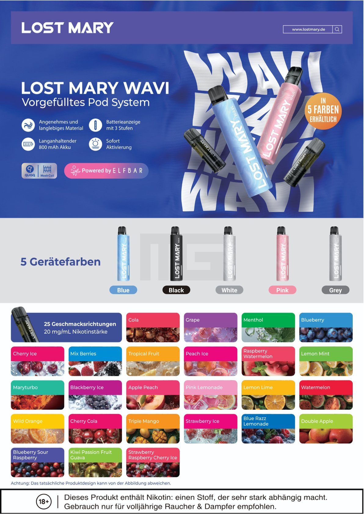 Lost Mary - Wavi - Prefilled Pods - Wild Orange - 20mg