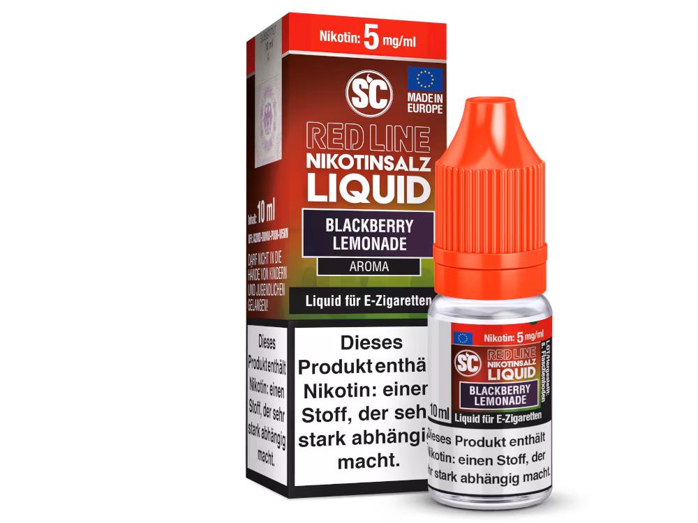 SC Red Line - Nikotinsalzliquid - 10ml - 5mg - Blackberry Lemonade SC Red Line - Nikotinsalzliquid - 10ml - 5mg - Blackberry Lemonade