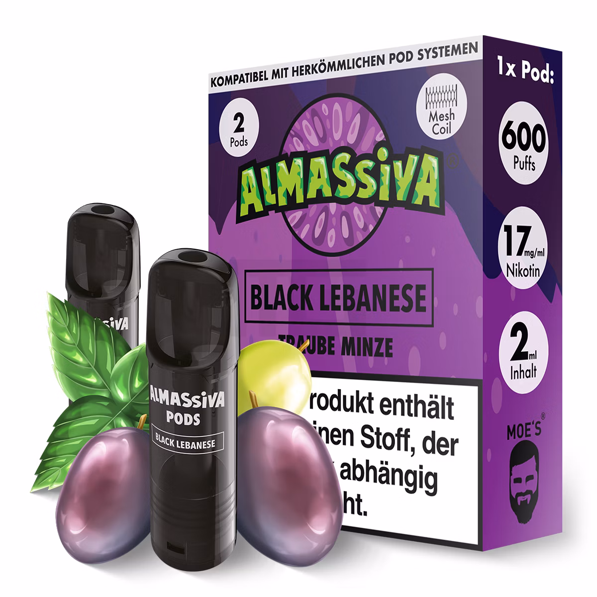 Al Massiva - Prefilled Pod - 2ml - 2er Pack - Black Lebanese