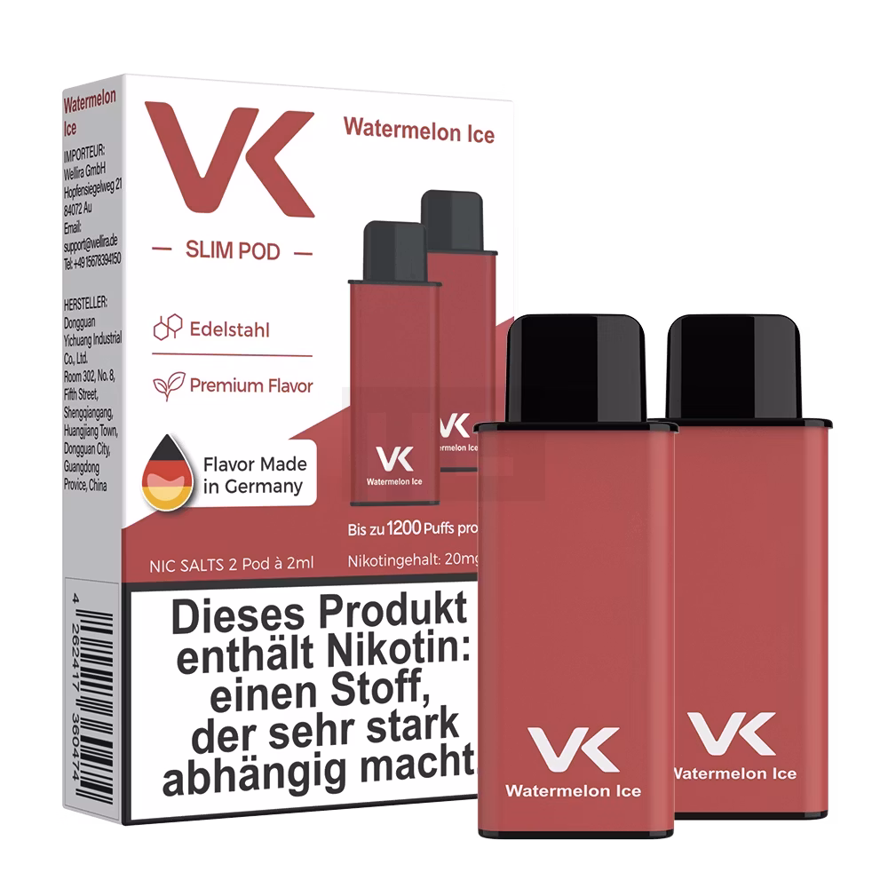 VK - Slim Air - Prefilled Pods - Watermelon Ice - 20mg - 2ml VK - Slim Air - Prefilled Pods - Watermelon Ice - 20mg - 2ml