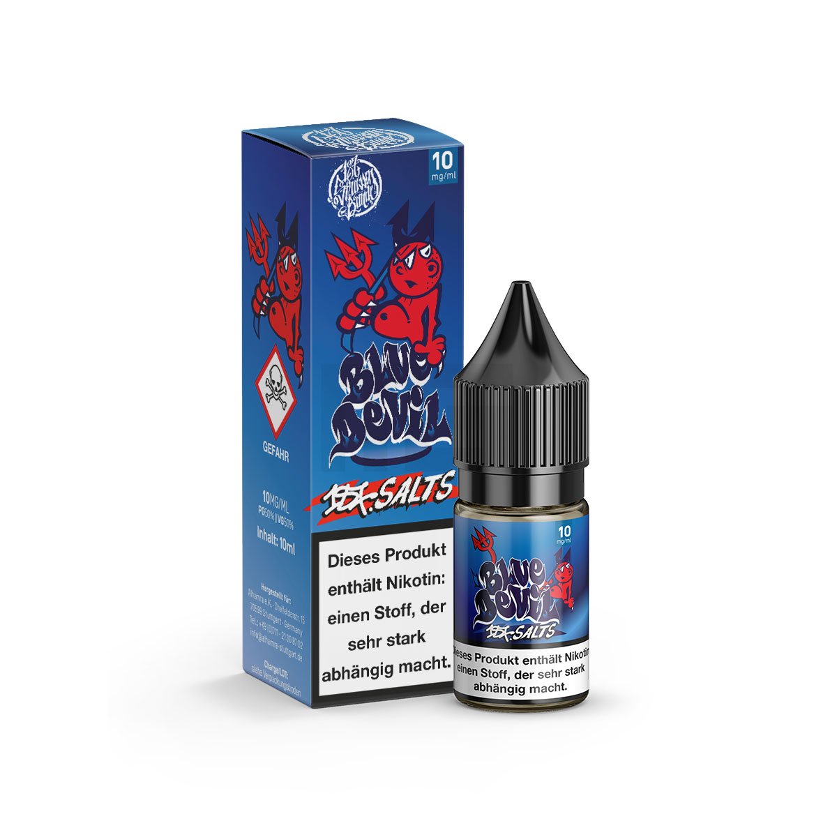 187 Straßenbande - Nikotinsalz-Liquids - 10ml - Blue Devil | Nikotinsalz-Stärke : 10mg | Paketgröße : 1er Packung