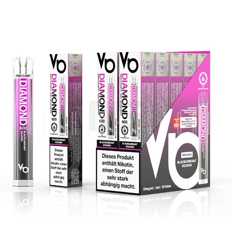 Vapes Bars - Diamond 600 - Einweg E-Ziagrette - Blackcurrant Squash