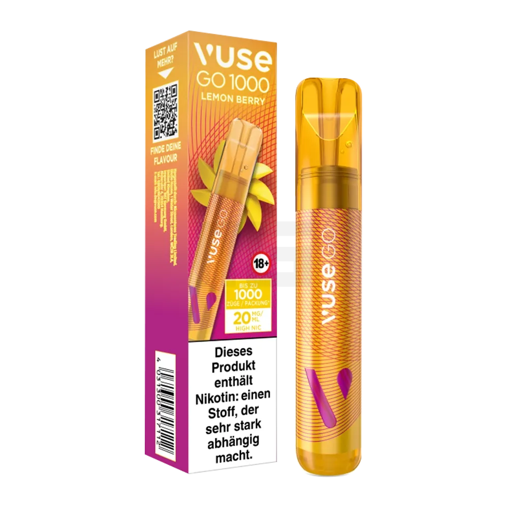 Vuse - Go 1000 - Einweg E-Zigarette - Lemon Berry | Nikotinsalz-Stärke : 20mg