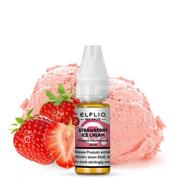 Elfbar - ElfLiq - 10ml - Strawberry Ice Cream | Nikotinsalz-Stärke : 20mg Elfbar - ElfLiq - 10ml - Strawberry Ice Cream | Nikotinsalz-Stärke : 20mg