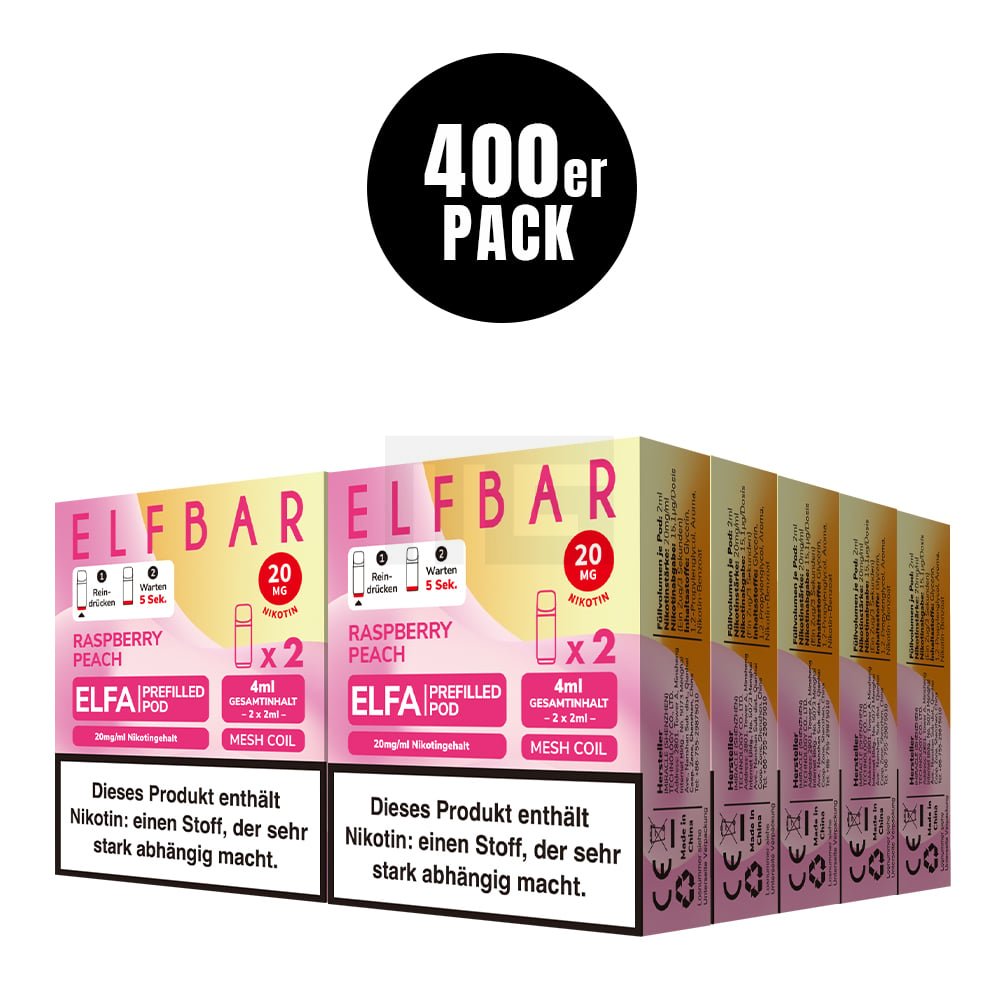 Elfbar - ELFA - Prefilled Pod - 2ml - 2er Pack - Raspberry Peach